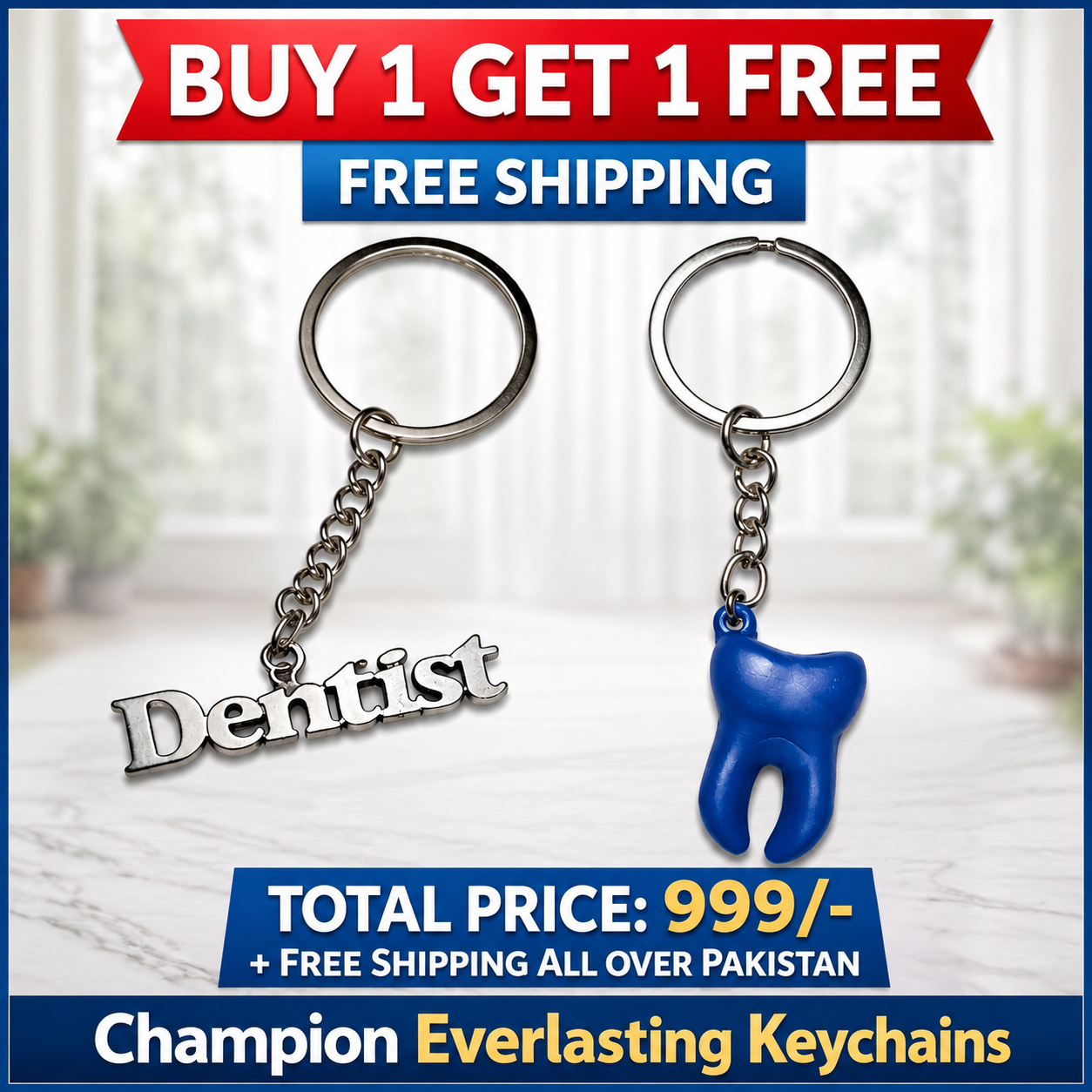 Dental Professional Keychain Set – Buy 1 Get 1 FREE (LIMITED TIME OFFER)
